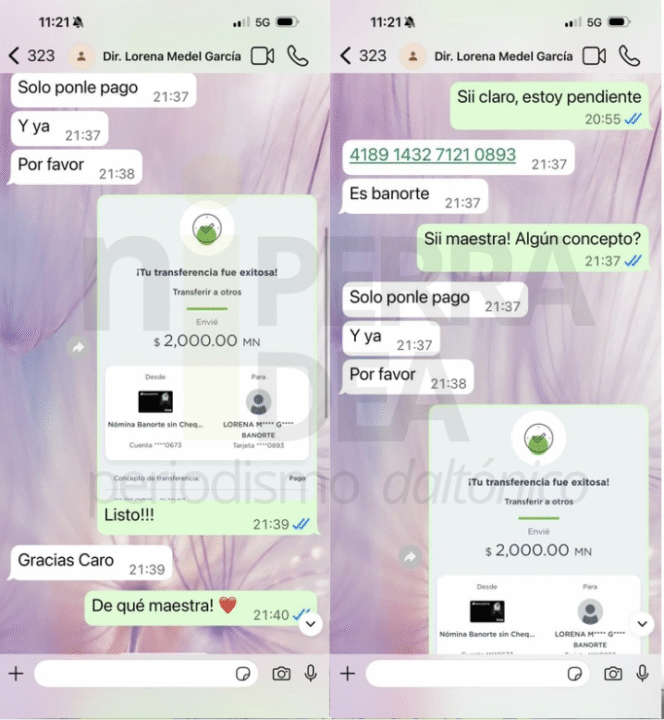 Lorena Medel le exigió 2 mil pesos tras recibir su primer sueldo.